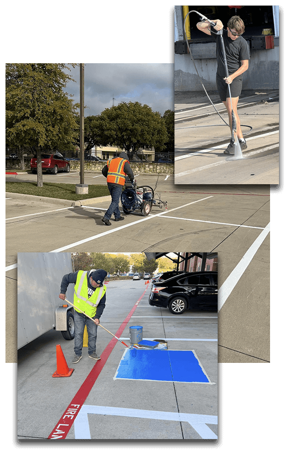 parking lot striping - Plano, TX