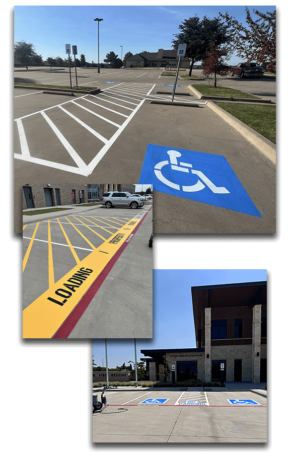 parking lot striping - Denton, TX