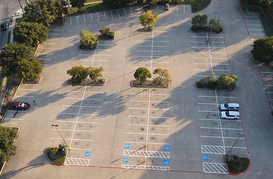 Parking lot striping - Irving